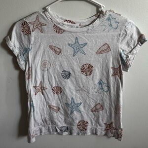 LOFT Kids Seashell and Starfish Tee - White